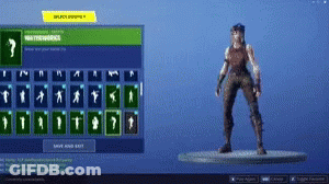A Screenshot Of A Video Game That Says Select Outfits On The Bottom GIF