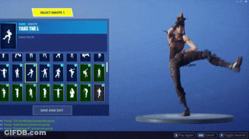 A Screenshot Of A Video Game That Says Take The L. GIF