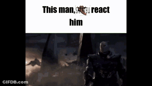 A Screenshot Of A Video Game That Says " This Man , I Spateu React Him " GIF