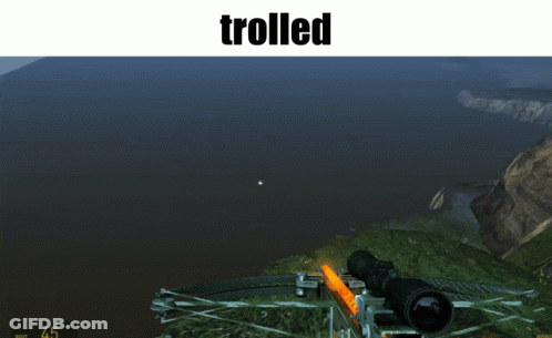 A Screenshot Of A Video Game That Says Trolled GIF