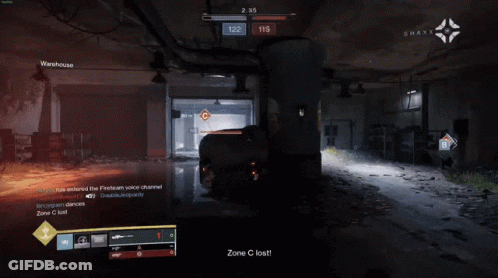 A Screenshot Of A Video Game That Says Zone C Lost On The Bottom GIF