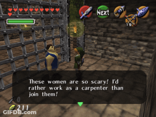 A Screenshot Of A Video Game Where A Man Says " These Women Are So Scary " GIF