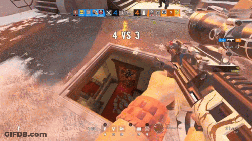 A Screenshot Of A Video Game With 4 Vs 3 GIF