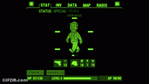 A Screenshot Of A Video Game With A Character Named Vault Boy GIF
