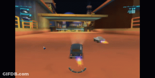 A Screenshot Of A Video Game With A Few Cars On It GIF