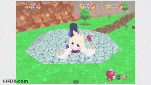 A Screenshot Of A Video Game With A Girl Laying On A Rock GIF