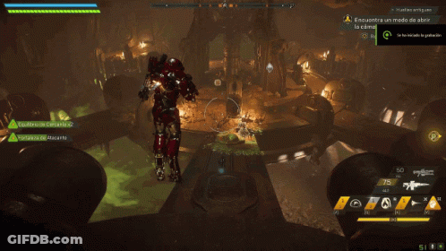 A Screenshot Of A Video Game With A Message That Says Encuentra Un Modo De Abrir GIF