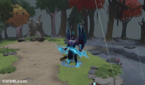 A Screenshot Of A Video Game With A Monster In The Middle GIF