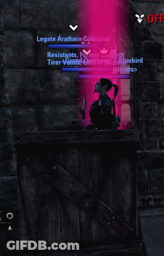 A Screenshot Of A Video Game With A Pink Light Coming Out Of The Corner GIF