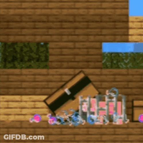 A Screenshot Of A Video Game With A Pink Square In The Middle Of The Screen GIF