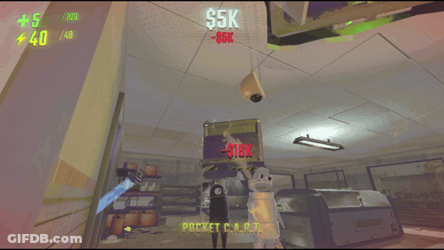 A Screenshot Of A Video Game With A Sick Sign On The Wall GIF