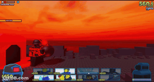 A Screenshot Of A Video Game With A Sunset In The Background And A Screen That Says Zipsome Test GIF