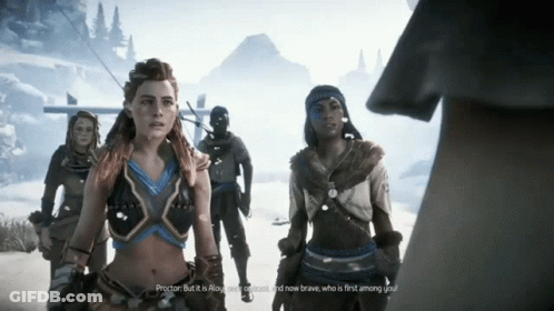 A Screenshot Of A Video Game With A Woman Saying Proctor But It Is Alio GIF