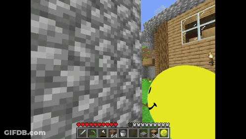 A Screenshot Of A Video Game With A Yellow Smiley Face On The Screen GIF