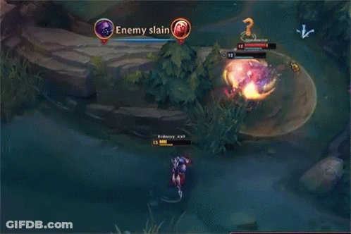 A Screenshot Of A Video Game With Ally Slain At The Top Of The Screen GIF