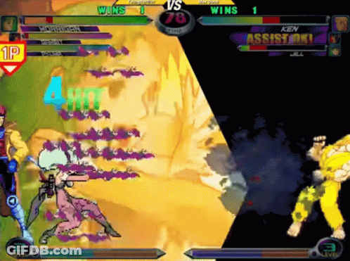 A Screenshot Of A Video Game With Ken Winning The Match GIF