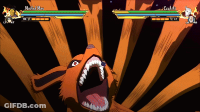 A Screenshot Of A Video Game With Masked Naruto And Ioshiki On The Screen GIF