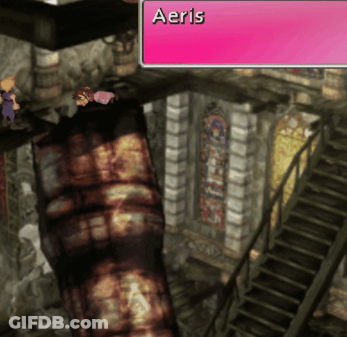 A Screenshot Of A Video Game With The Name Aeris GIF