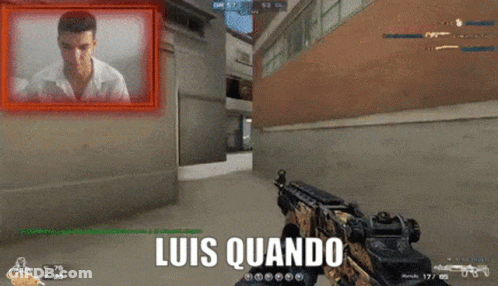 A Screenshot Of A Video Game With The Name Luis Quando On The Bottom GIF
