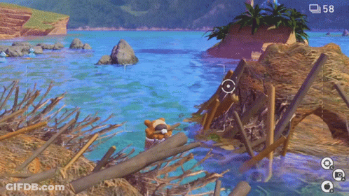 A Screenshot Of A Video Game With The Number 58 On The Bottom Right GIF
