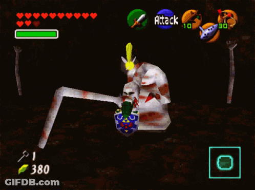 A Screenshot Of A Video Game With The Word Attack At The Bottom GIF