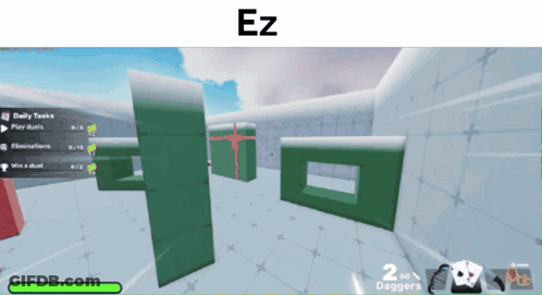 A Screenshot Of A Video Game With The Word Ez On The Top GIF