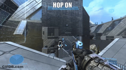 A Screenshot Of A Video Game With The Word Hop On On The Top GIF