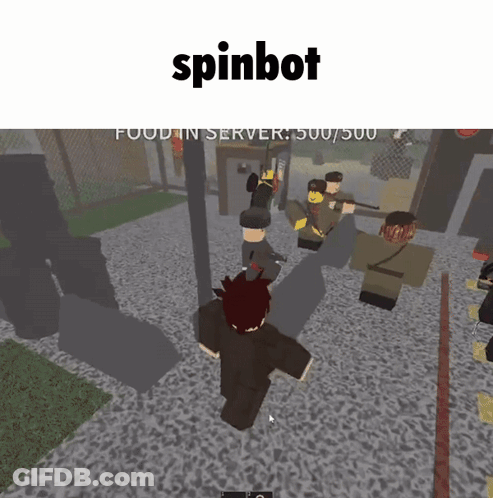 A Screenshot Of A Video Game With The Word Spinbot On It GIF