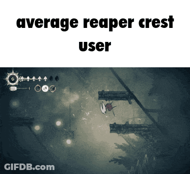 A Screenshot Of A Video Game With The Words Average Reaper Crest User Above It GIF