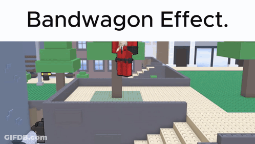 A Screenshot Of A Video Game With The Words Bandwagon Effect On The Bottom GIF