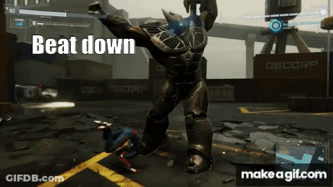 A Screenshot Of A Video Game With The Words Beat Down At The Bottom GIF