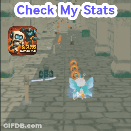 A Screenshot Of A Video Game With The Words Check My Stats Above It GIF