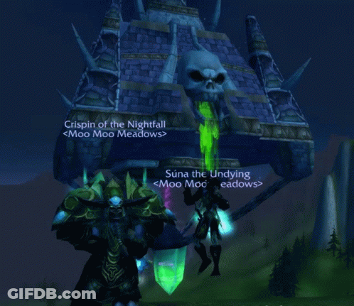 A Screenshot Of A Video Game With The Words Crispin Of The Nightfall GIF