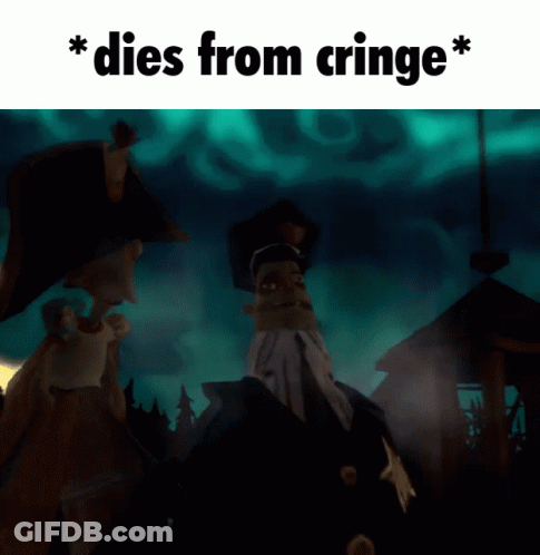 A Screenshot Of A Video Game With The Words Dies From Cringe On The Bottom GIF
