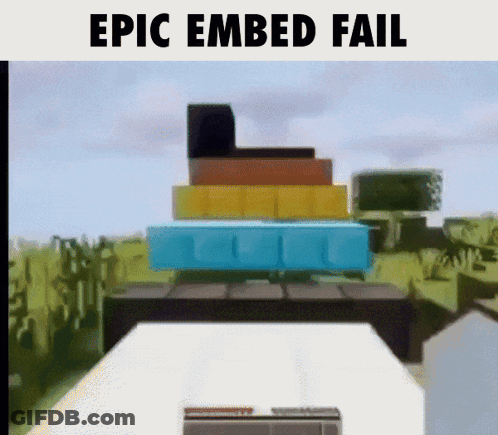 A Screenshot Of A Video Game With The Words Epic Embed Fail At The Top GIF