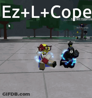 A Screenshot Of A Video Game With The Words Ez + L + Cope At The Top GIF