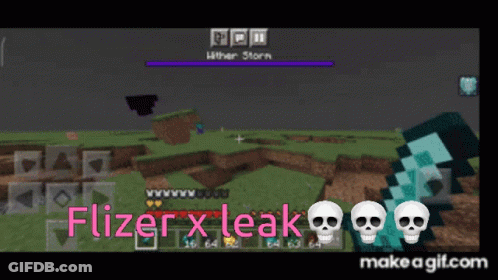 A Screenshot Of A Video Game With The Words " Flizer X Leak " On It GIF