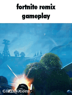 A Screenshot Of A Video Game With The Words Fortnite Remix Gameplay On The Bottom GIF