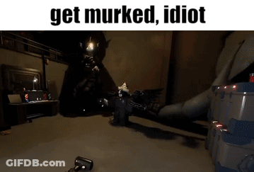 A Screenshot Of A Video Game With The Words Get Murked Idiot GIF
