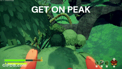 A Screenshot Of A Video Game With The Words Get On Peak GIF
