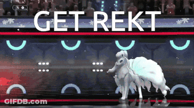 Video Game Screen With Get Rekt Text GIF