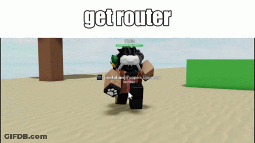 A Screenshot Of A Video Game With The Words Get Router GIF