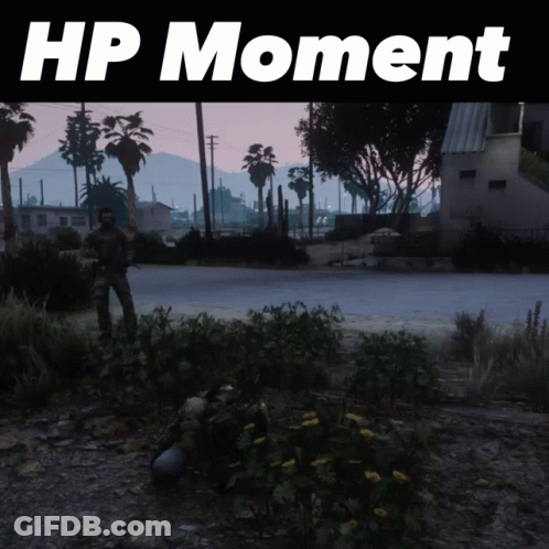 A Screenshot Of A Video Game With The Words Hp Moment GIF
