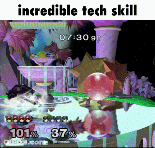 A Screenshot Of A Video Game With The Words Incredible Tech Skill Above It GIF