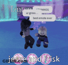 A Screenshot Of A Video Game With The Words Jesse And Frisk At The Bottom GIF