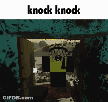 A Screenshot Of A Video Game With The Words Knock Knock On The Top GIF