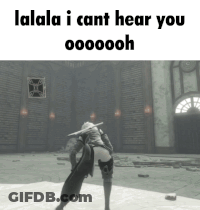 A Screenshot Of A Video Game With The Words Lalala I Cant Hear You Ooooooh GIF