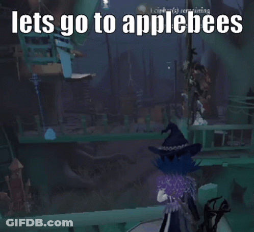 A Screenshot Of A Video Game With The Words Lets Go To Applebees On It GIF