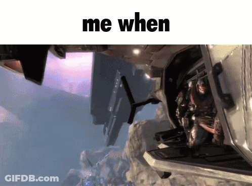 A Screenshot Of A Video Game With The Words Me When At The Top GIF