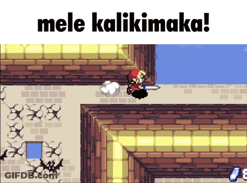 A Screenshot Of A Video Game With The Words Mele Kalikimaka At The Top GIF
